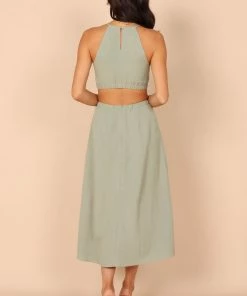 PUP65 Clothing Ellis Cut Out Dress - Sage