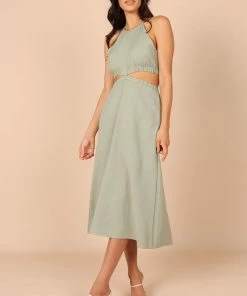 PUP65 Clothing Ellis Cut Out Dress - Sage