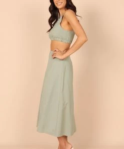 PUP65 Clothing Ellis Cut Out Dress - Sage