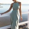 PUP65 Clothing Ellis Cut Out Dress - Sage