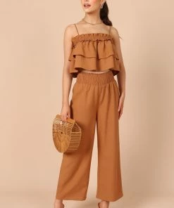 PUP65 Clothing Evie Two Piece Set - Brown