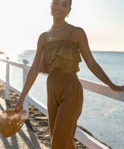 PUP65 Clothing Evie Two Piece Set - Brown