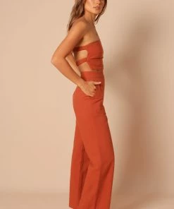 PUP65 Gina Strapless Two Piece Set - Rust