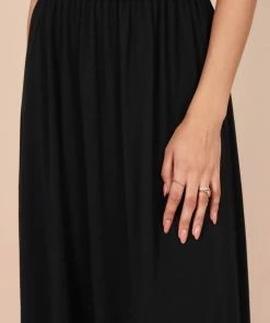 PUP65 Kennedy One Shoulder Two Piece Set - Black Clothing