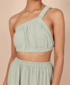 PUP65 Kennedy One Shoulder Two Piece Set - Sage