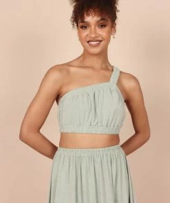 PUP65 Kennedy One Shoulder Two Piece Set - Sage