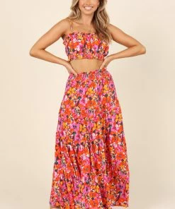 PUP14 Lolani Set - Hot Pink Floral Clothing