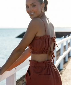 PUP65 Clothing Lorie Two Piece Set - Brick