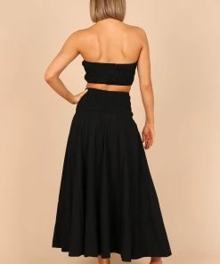 PUP66 Mia Shirred Two Piece Set - Black