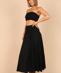 PUP66 Mia Shirred Two Piece Set - Black