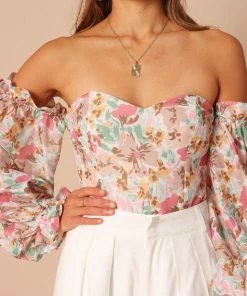 PUP26 Acantha Bodysuit - Beige Floral