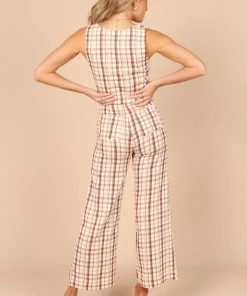 PUP52 Anita Cropped Top - Beige Clothing