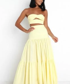 PUP26 Ayla Skirt - Lemon Yellow Wedding Guest