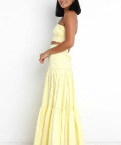 PUP26 Ayla Skirt - Lemon Yellow Wedding Guest