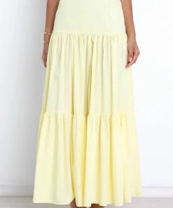PUP26 Ayla Skirt - Lemon Yellow Wedding Guest