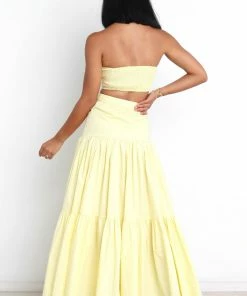 PUP26 Ayla Skirt - Lemon Yellow Wedding Guest