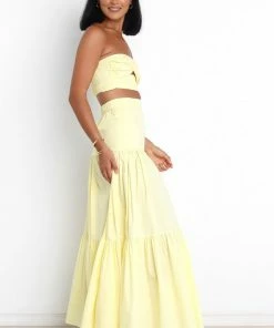 PUP26 Ayla Skirt - Lemon Yellow Wedding Guest