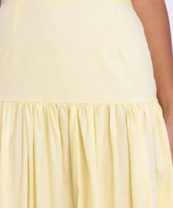 PUP26 Ayla Skirt - Lemon Yellow Wedding Guest