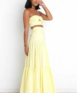 PUP26 Wedding Guest Ayla Top - Lemon Yellow