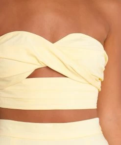 PUP26 Wedding Guest Ayla Top - Lemon Yellow