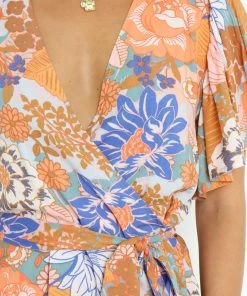 PUP49 Belle Top - Orange Floral