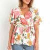 PUP49 Belle Top - White Floral