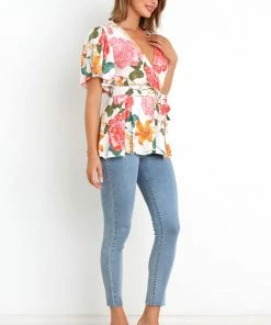 PUP49 Belle Top - White Floral