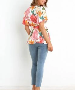 PUP49 Belle Top - White Floral