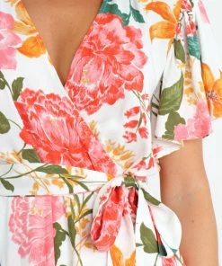 PUP49 Belle Top - White Floral