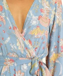 PUP49 Bellevue Top - Blue Floral Clothing