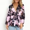 PUP49 Bellevue Top - Navy Floral Clothing
