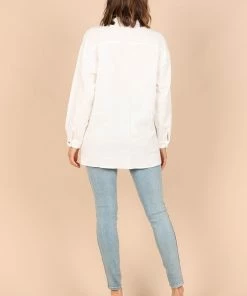 PUP8 Bobby Button Down Top - White