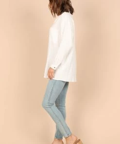 PUP8 Bobby Button Down Top - White