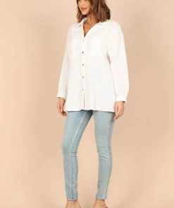 PUP8 Bobby Button Down Top - White