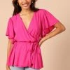 PUP49 Bronte Top - Hot Pink Clothing
