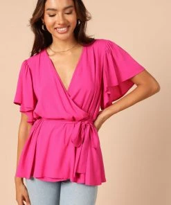 PUP49 Bronte Top - Hot Pink Clothing