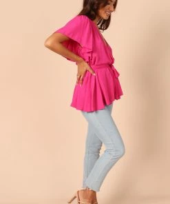 PUP49 Bronte Top - Hot Pink Clothing