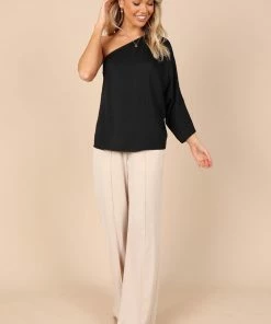 PUP64 Carmen One Shoulder Top - Black
