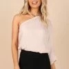 PUP64 Carmen One Shoulder Top - Champagne