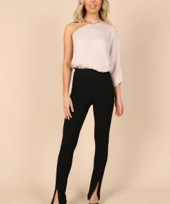 PUP64 Carmen One Shoulder Top - Champagne