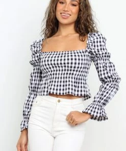 PUP20 For The Bride Charvae Top - Black Gingham