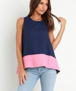 PUP49 Clothing Chloe Top - Navy