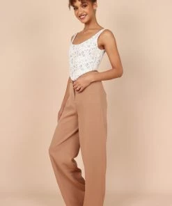 PUP42 Cindy Corset Top - White Floral For The Bride