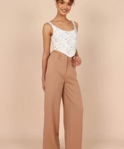 PUP42 Cindy Corset Top - White Floral For The Bride