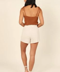 PUP64 Danielle Knit Tank Top - Brown