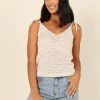 PUP64 Danielle Knit Tank Top - Cream Clothing