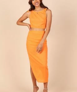 PUP8 Clothing Danika Cropped Top - Orange