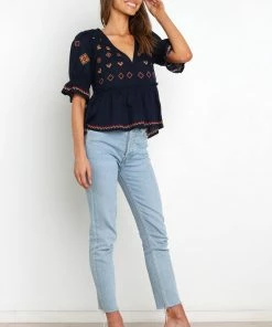 PUP50 Dawston Top - Navy Clothing