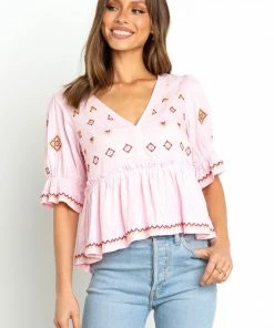 PUP50 Dawston Top - Pink Clothing