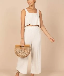 PUP8 Eleanor Cropped Top - Beige Clothing